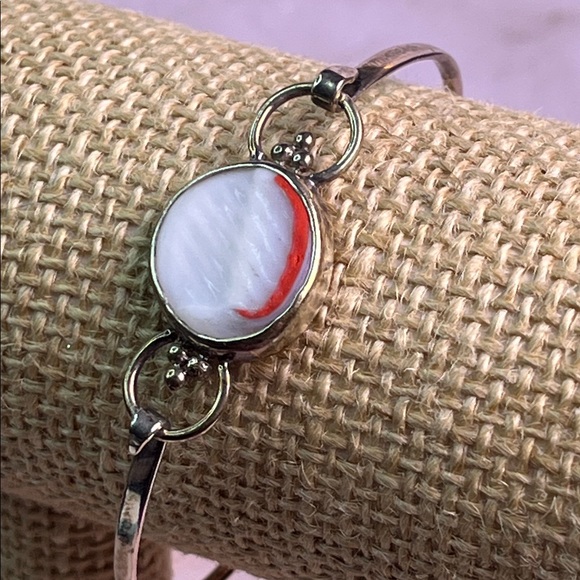 Silver 925 Sea glass Bracelet Ultra Rare One of a Kind - Picture 4 of 7